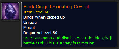 Black Qiraji Resonating Crystal item